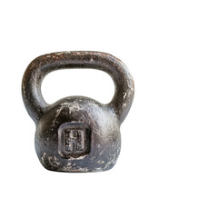 Isolated kettlebell weight for fitness isolated on transparent background