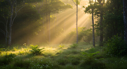 Sunlight Breaking Through Trees