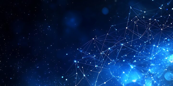 abstract blue background with stars
