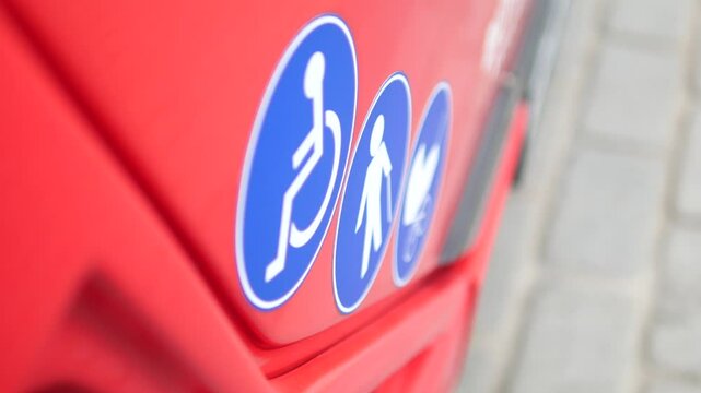 Signage for public transport accessibility features