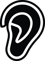 Ear Icon Outline Vector Illustration