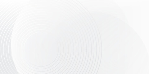 Minimal white abstract background with subtle circular lines and smooth gradients. Ideal for business, tech, and clean design concepts.