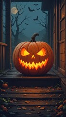 Obraz premium Haunted Halloween Night