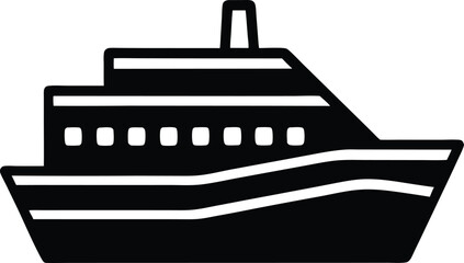 Ferry Icon Outline Vector Illustration