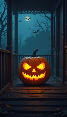 Obraz premium Haunted Halloween Night