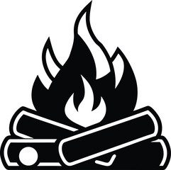 Firewood Icon Outline Vector Illustration