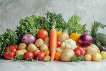 Fresh vegetables arrangement
