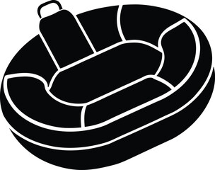 Float Tube Icon Outline Vector Illustration