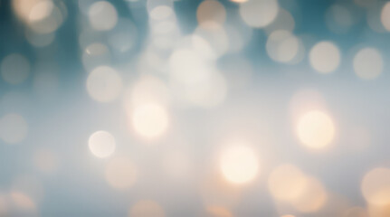 Obraz premium Blurred lights create a bokeh effect with a gradient of blue and white.