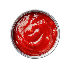 Canned Tomato Paste, Top View, Close-up