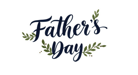 Fathers day hand lettering design isolated on transparent background