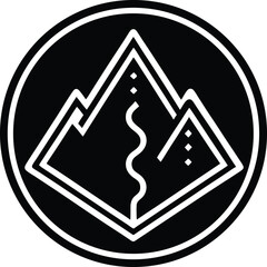 Hiking Trail Icon Outline Vector Illustration