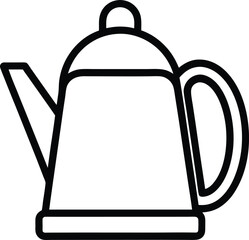 Kettle Icon Outline Vector Illustration