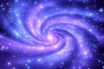 Fototapeta premium Spiral galaxy swirls in vibrant purple-blue