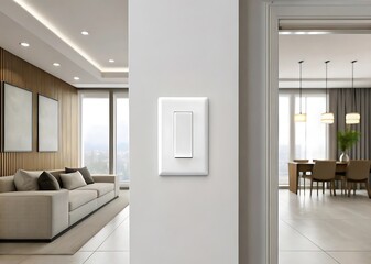 Modern Light Switch in a Stylish Apartment Interior