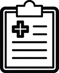 Fototapeta premium Medical Chart Icon Outline Vector Illustration