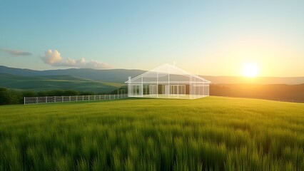 Sunset House Plan in Green Field, Architectural Design, New Home Construction