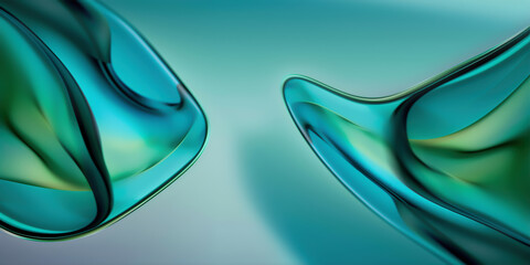 Colorful Abstract Glass Shapes Creating a Serene and Modern Background Design