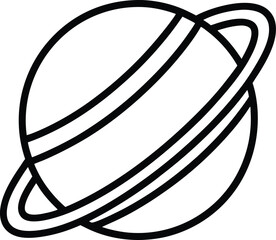 Planet Icon Outline Vector illustration