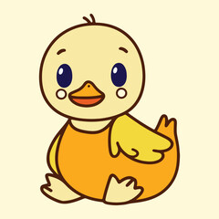 Adorable Duckling Illustration: A Sweet and Charming Animal Art