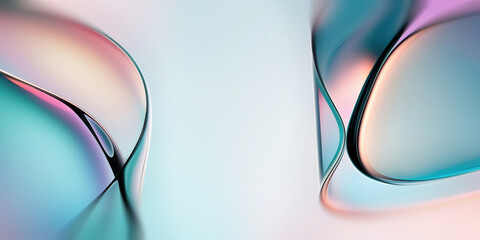 Flowing Glass Shapes Create an Ethereal Abstract Background With Soft Colors