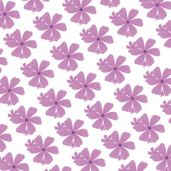 Fototapeta premium seamless pattern with purple flowers