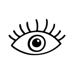 Eye doodle vector icon