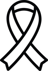 Ribbon Icon Outline Vector illustration