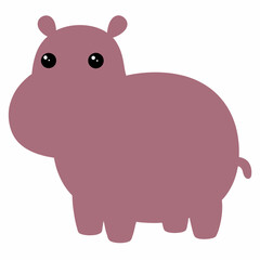 rhino cartoon isolated on white