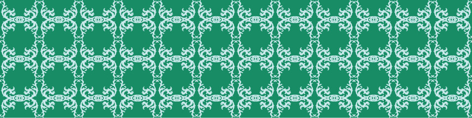Elegant floral seamless pattern with intricate symmetrical designs. Perfect for wallpaper, fabric, textile, wrapping, background, or decorative use in digital and print projects.	