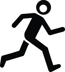 Running Icon Outline Vector illustration