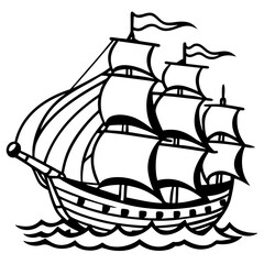 pirate ship silhouette