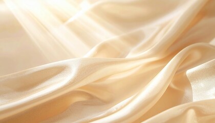 Obraz premium Luxurious white silk fabric texture close up, elegant background for design and photography