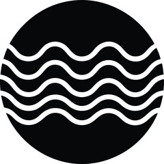 Sea Current Icon Outline Vector illustration