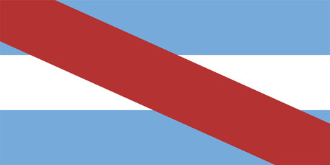 Vector illustration of the flag of Entre Ríos Province, Argentina.