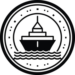 Ship Radar Icon Outline Vector illustration