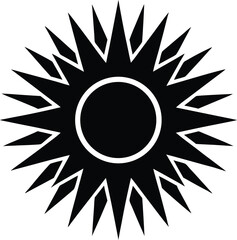 Solar Flare Icon Outline Vector illustration