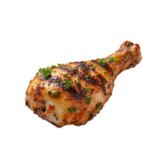 Grilled Chicken Drumstick with Herbs, Close-up