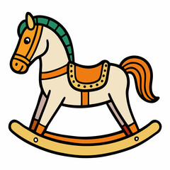 wooden rocking horse