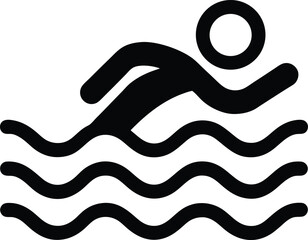 Swimming Icon Outline Vector illustration