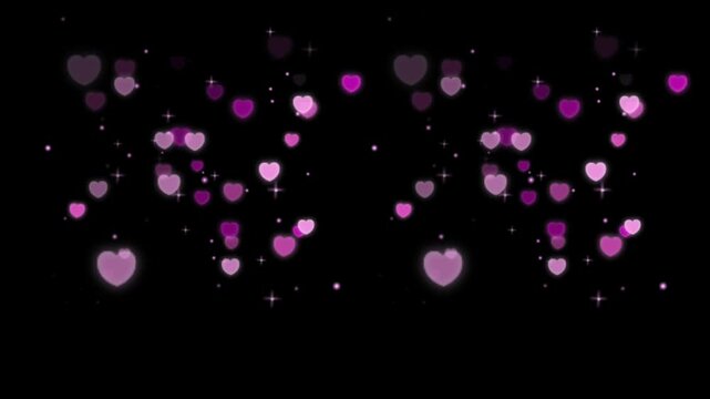Lovely hearts animation video. 
