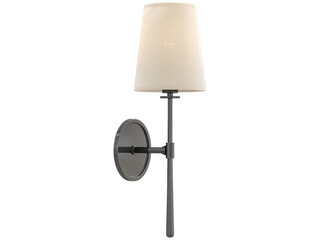 Rhodes Sconce , materials: Bronze/Fabric material , Elegant Lighting Fixture Against white bachground ,