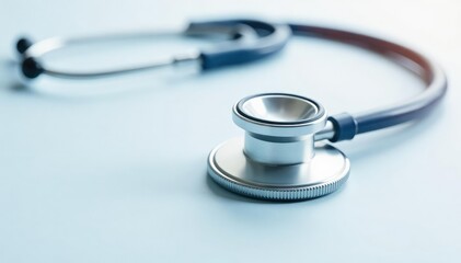 Close-up of a stethoscope on white background, vet concept , treatment, veterinary equipment, pure