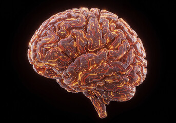 futuristic artificial intelligence brain with neural connections . Generative AI