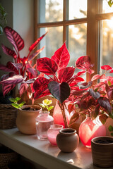 flowers on the windowsill