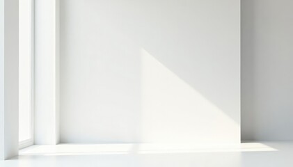 Fototapeta premium Pure white backdrop, elegant minimalist aesthetic, clean, light