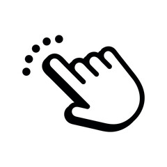 hand holding a white arrow icon