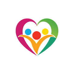 Simple Family Embrace Logo for Counseling Services