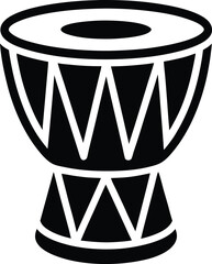 Tribal Drum Icon Outline Vector illustration