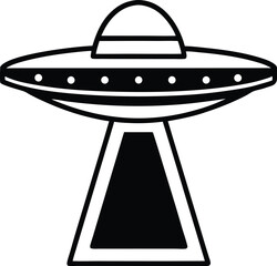UFO Icon Outline Vector illustration